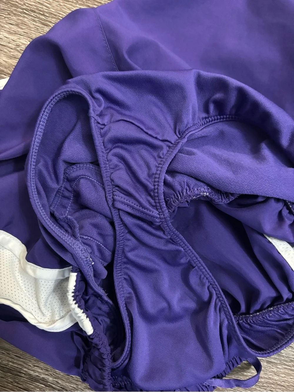 Nike Purple and White Girls' Athletic Running Shorts